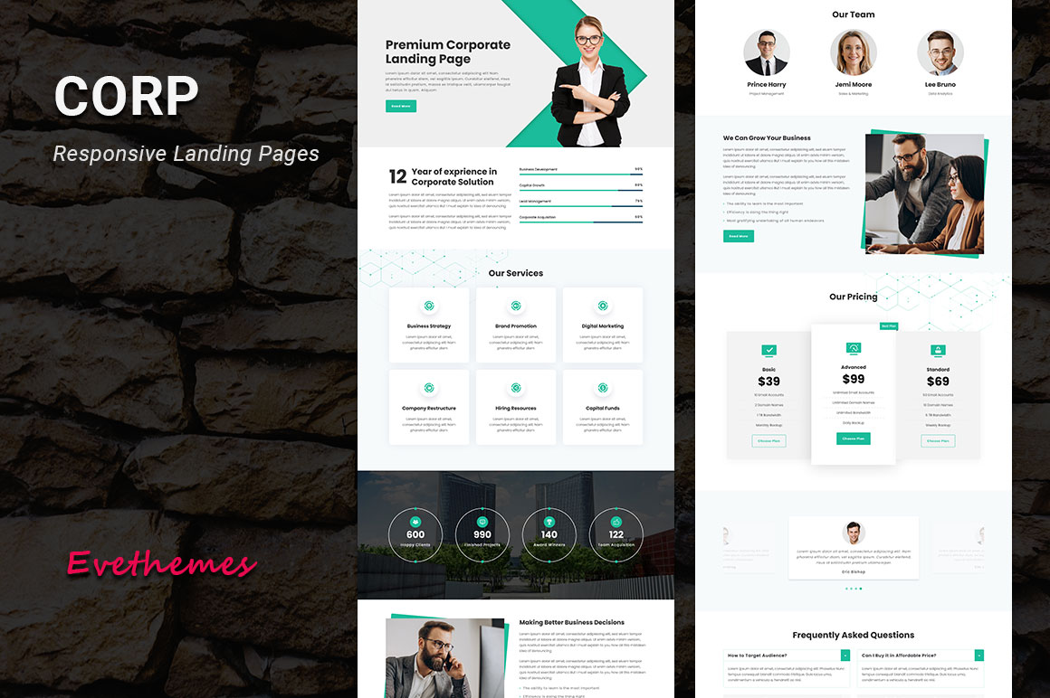 CORP - Responsive Landing Pages