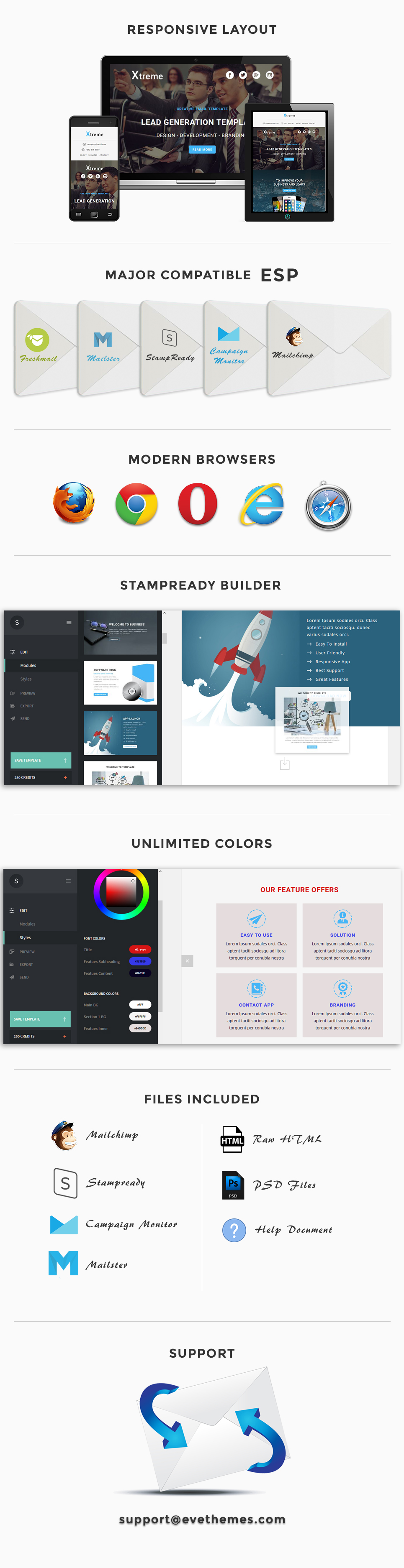 Xtreme - Responsive Email Template + Stampready Builder
