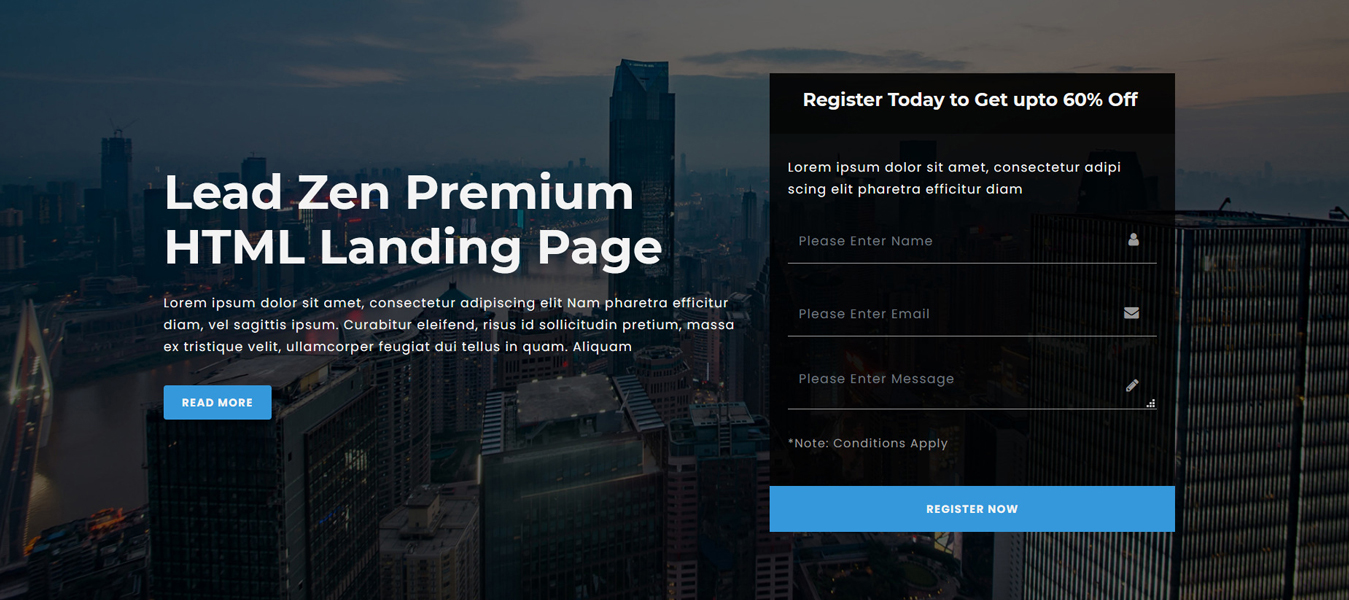 Lead Zen - Responsive HTML Landing Pages