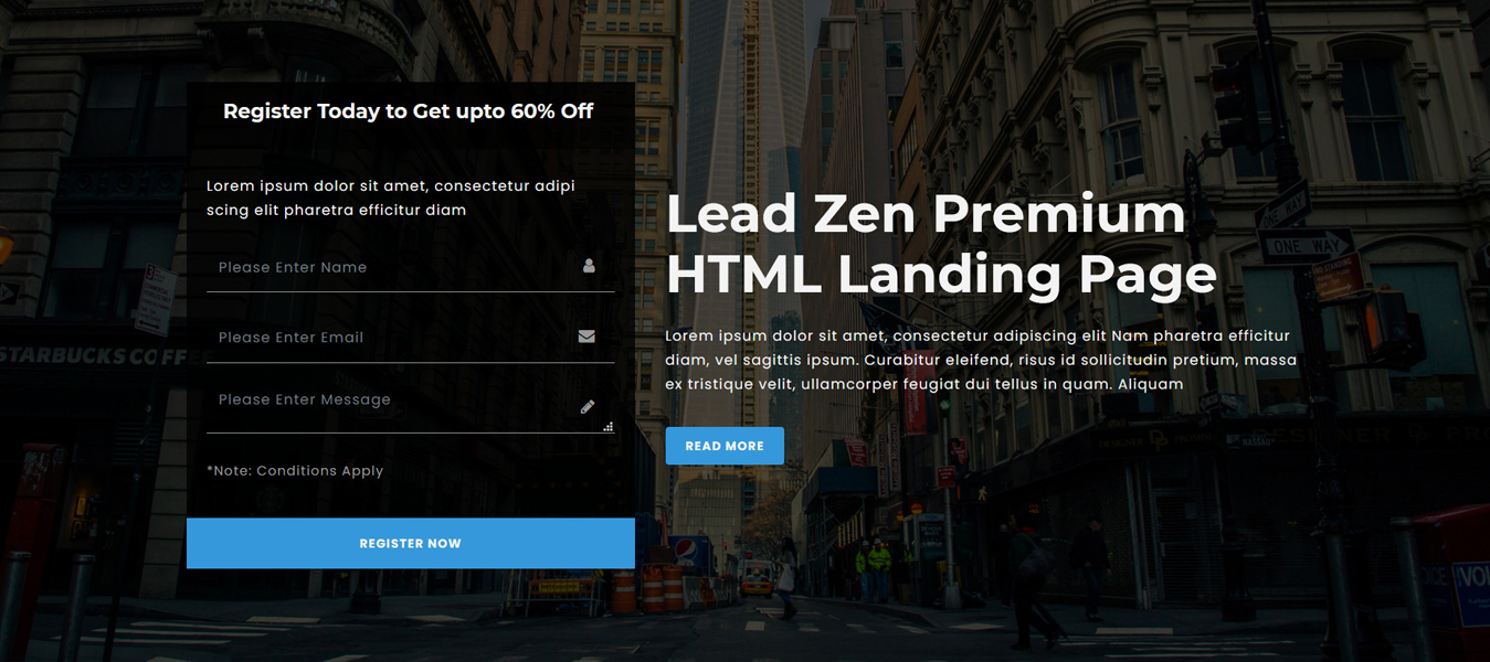 Lead Zen - Responsive HTML Landing Pages