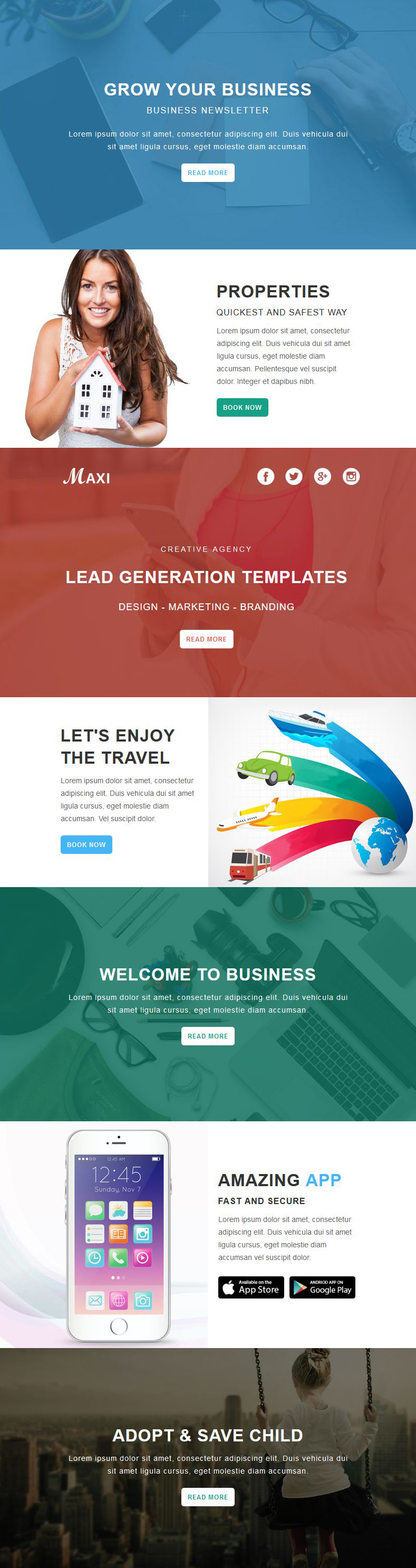 Maxi - All in One - Responsive Email Templates