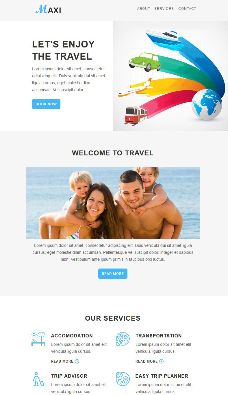 Maxi - Travel - Responsive Email Templates