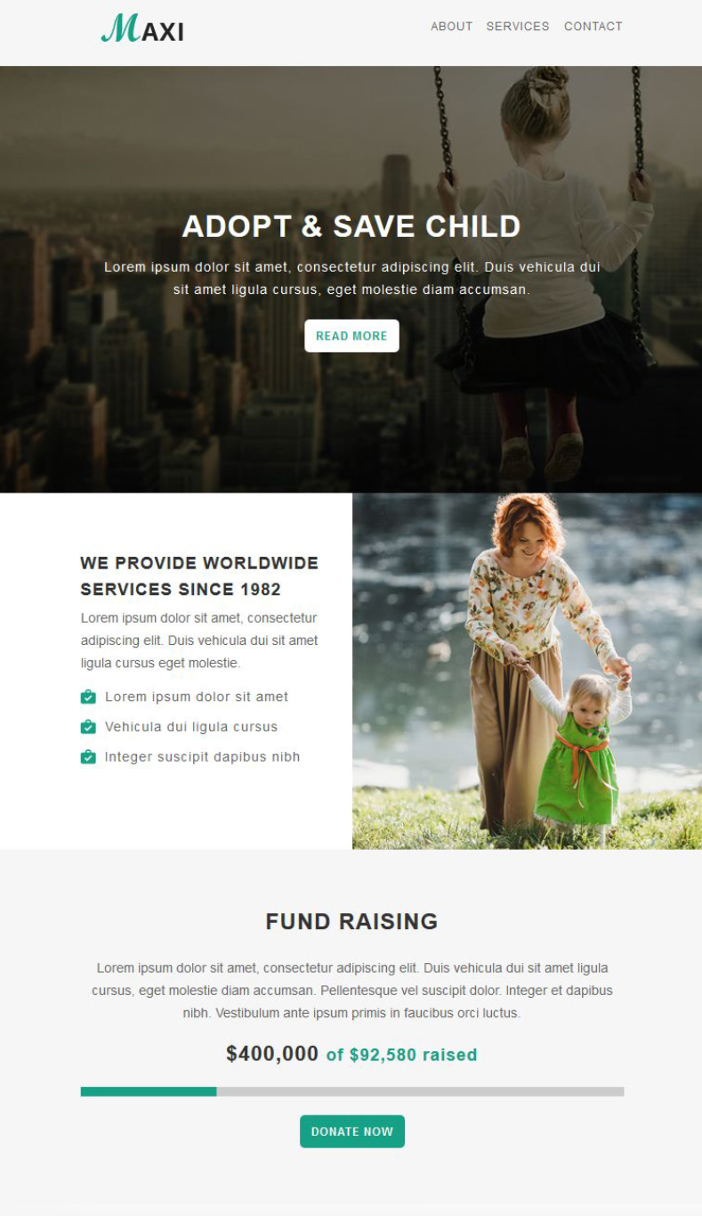 Maxi - Charity - Responsive Email Templates