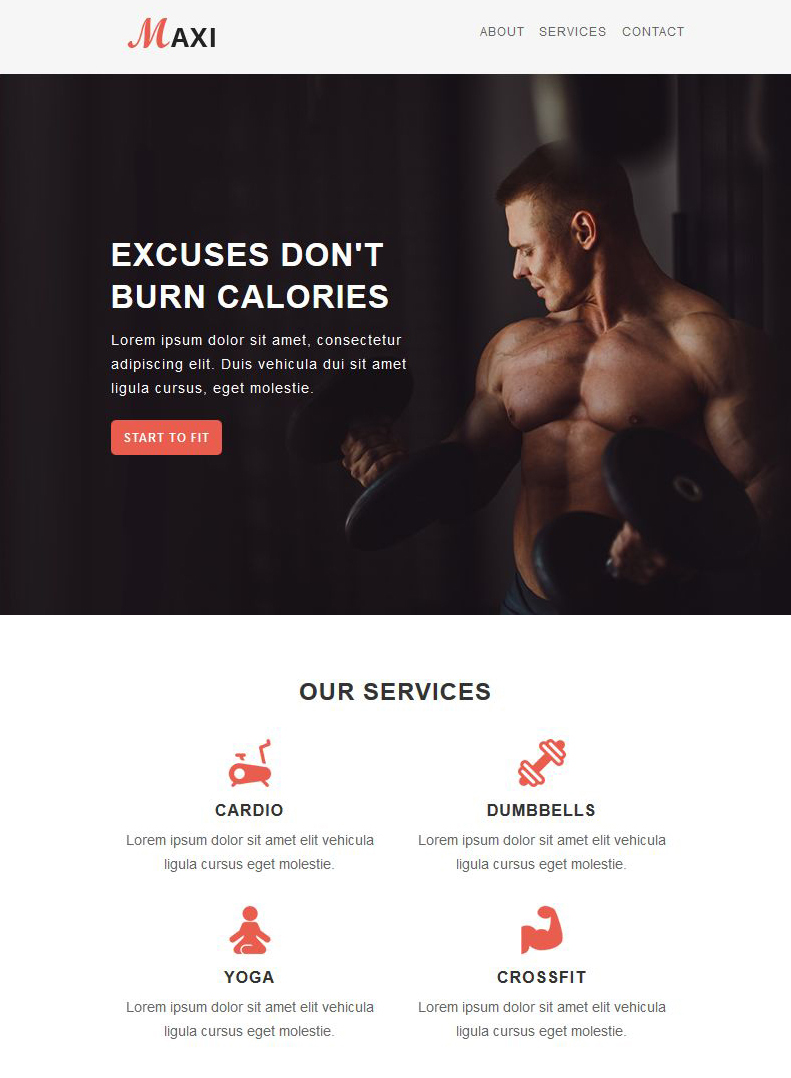 Maxi - Fitness - Responsive Email Templates