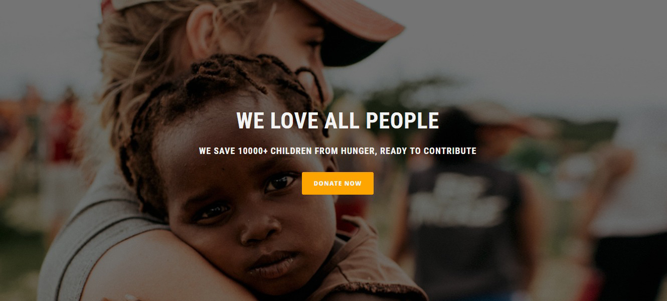 Static Header Charity - Responsive HTML Landing Pages