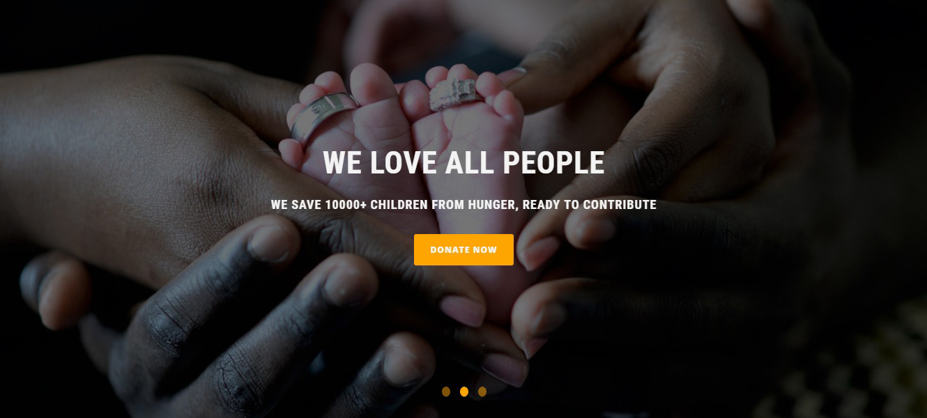 Slider Header Charity - Responsive HTML Landing Pages