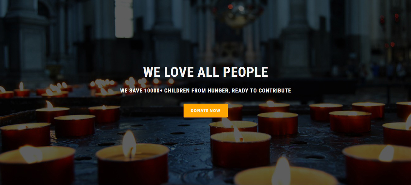 Youtube Header Charity - Responsive HTML Landing Pages