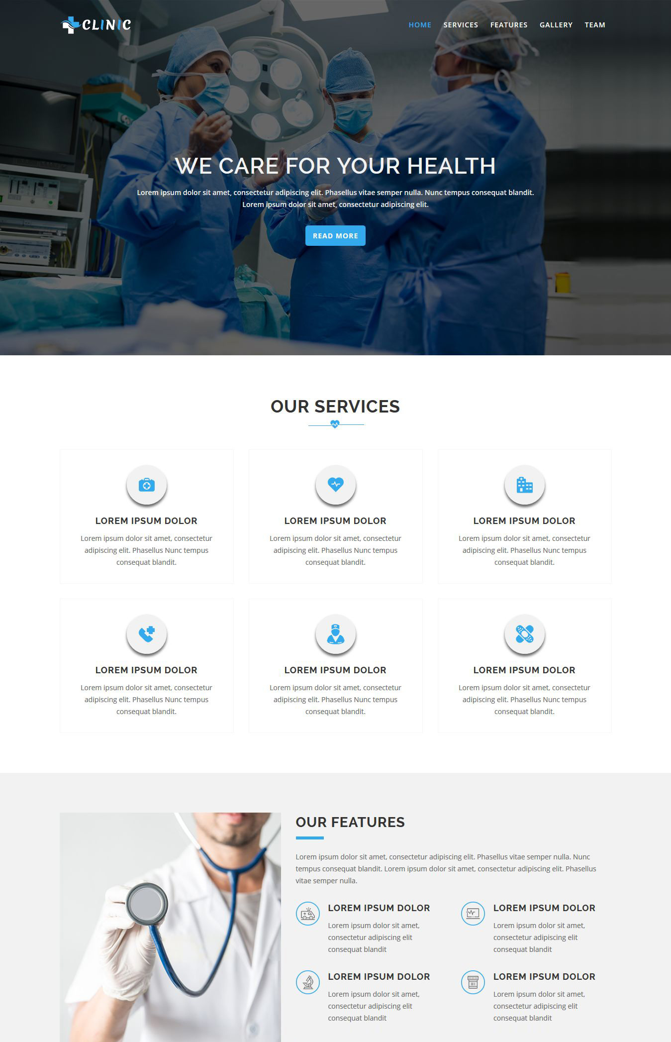 Clinic HTML Landing Page