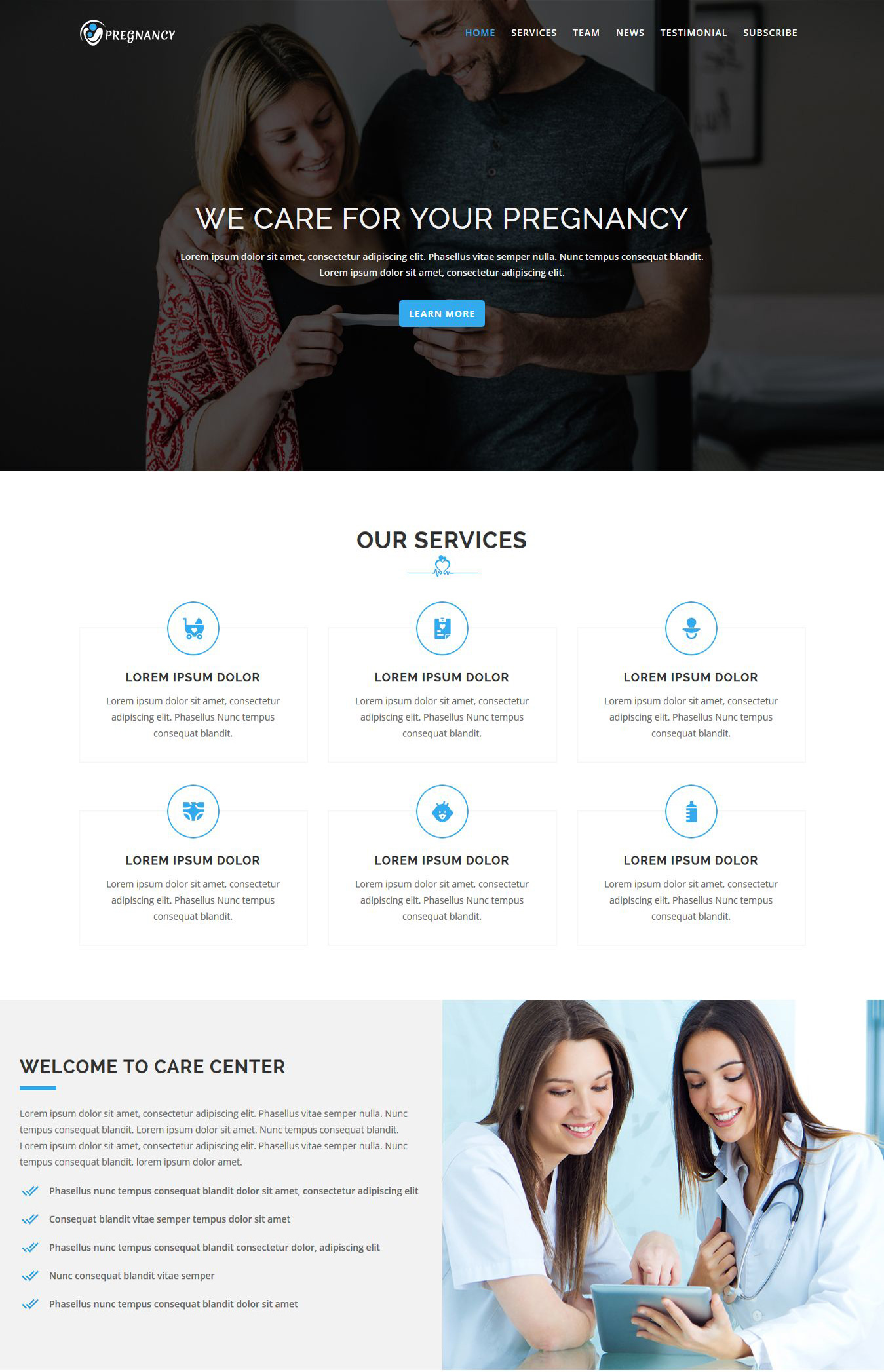 Pregnancy HTML Landing Page