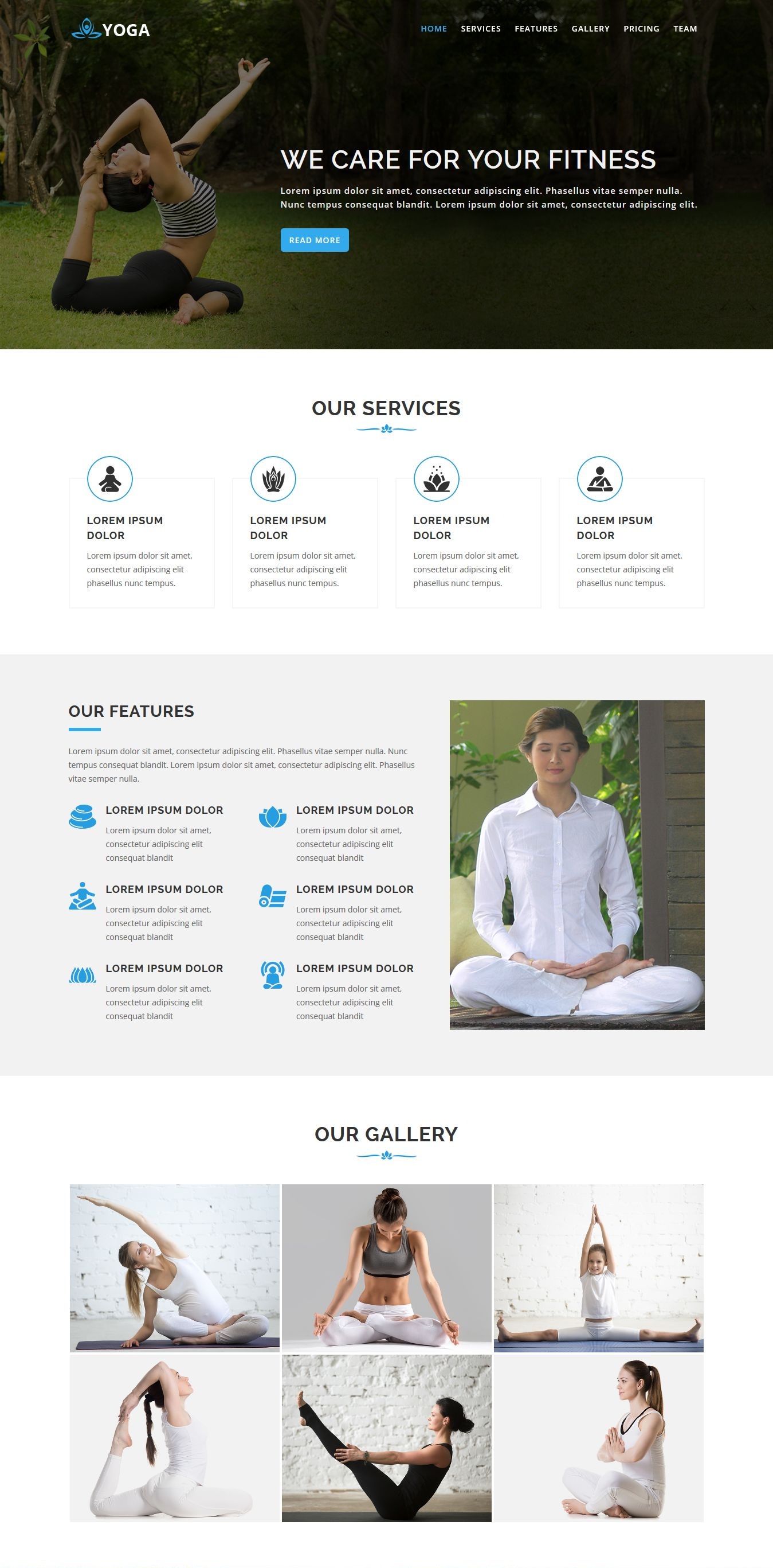 Yoga HTML Landing Page