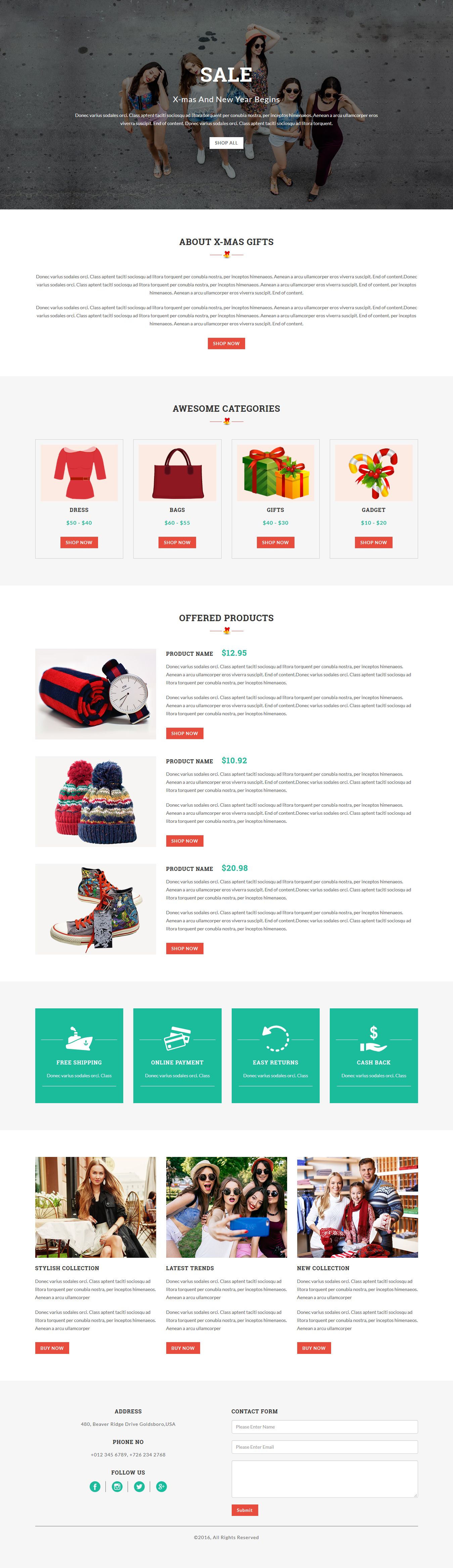 Demo - 3 - X-MAS -  Responsive HTML Landing Pages
