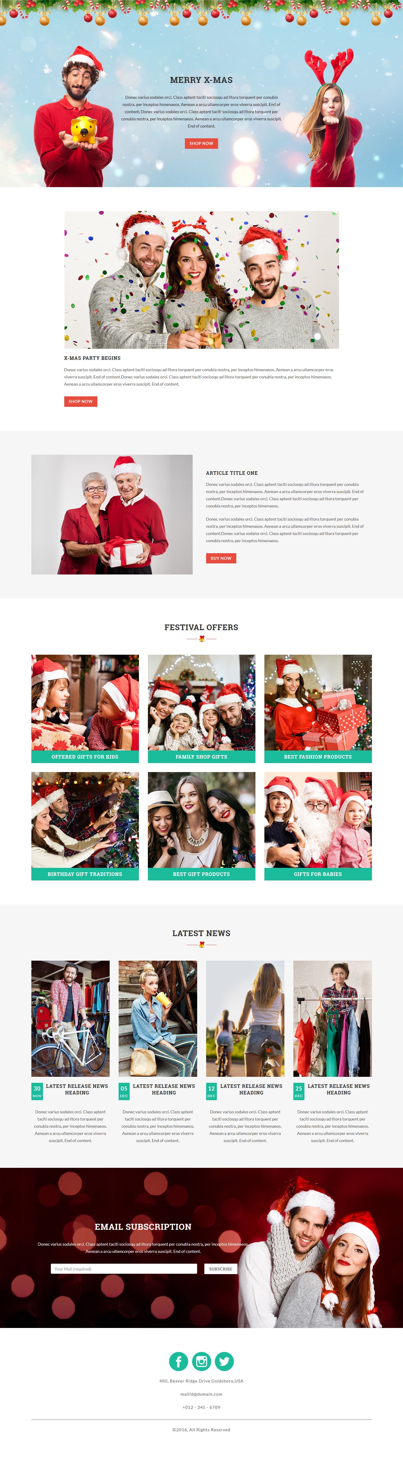 Demo - 4 - X-MAS -  Responsive HTML Landing Pages