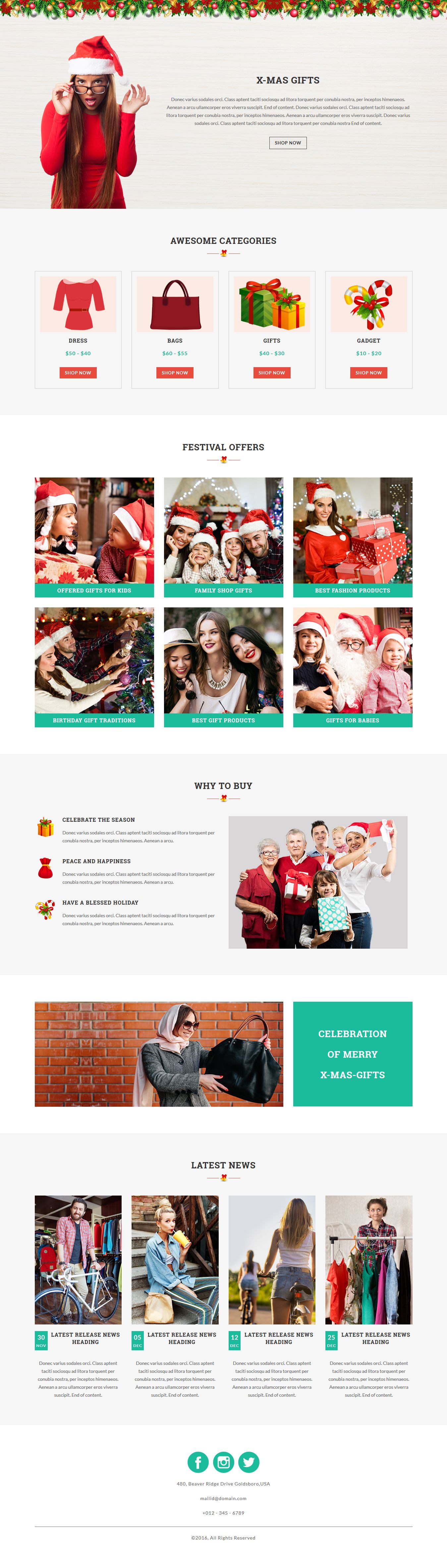 Demo - 6 - X-MAS - Responsive HTML Landing Pages
