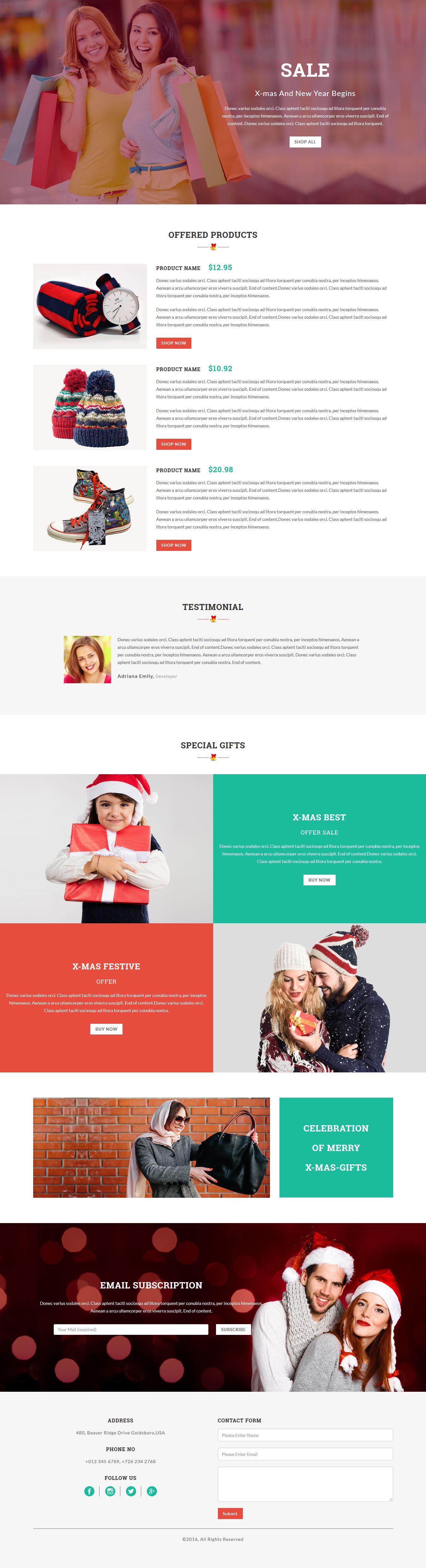 Demo - 7 - X-MAS - Responsive HTML Landing Pages