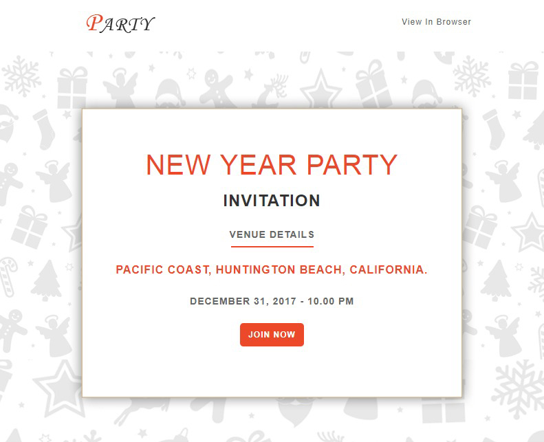 Party - Notification - 10 - Responsive Email Templates