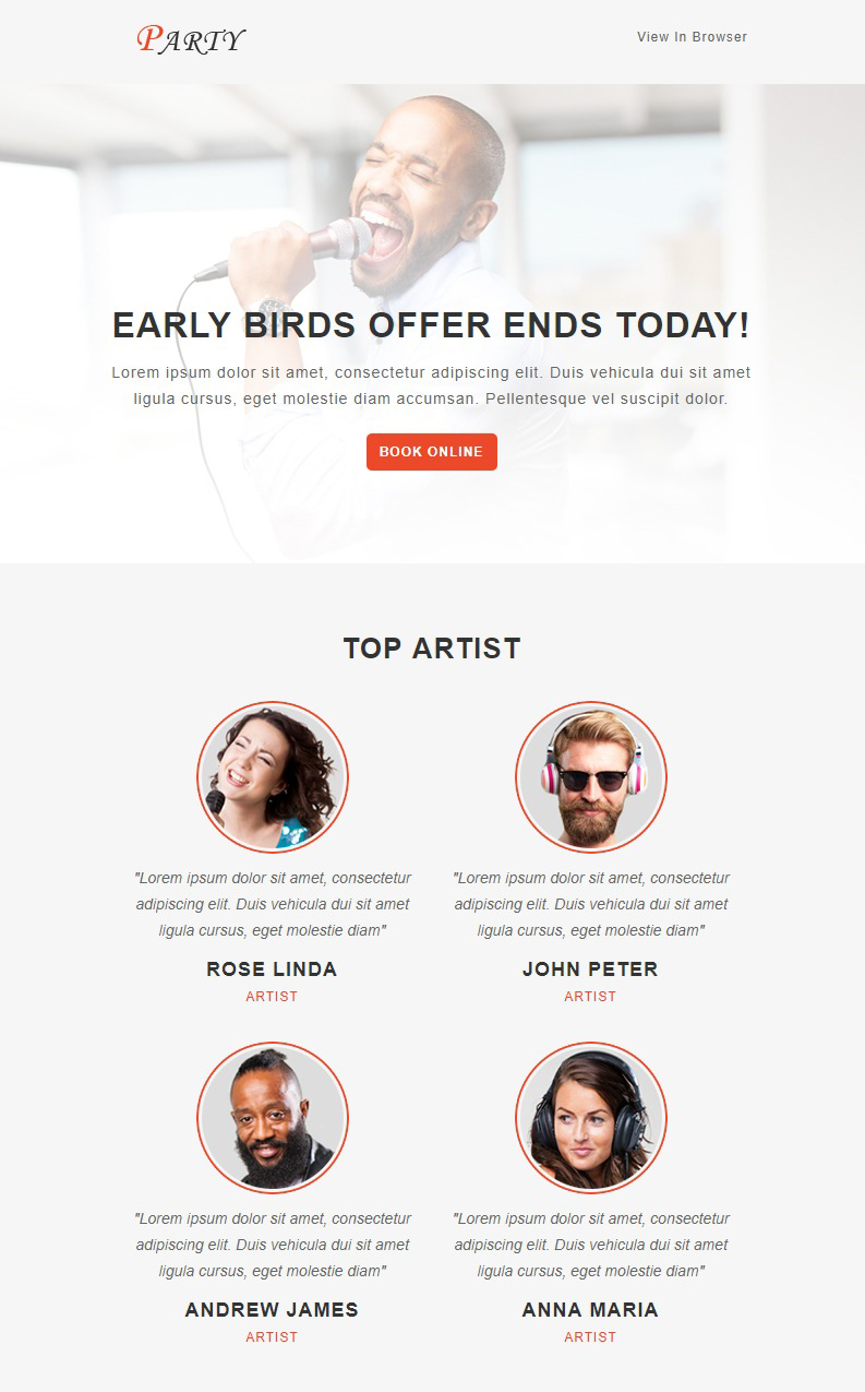 Party - Notification - 4 - Responsive Email Templates