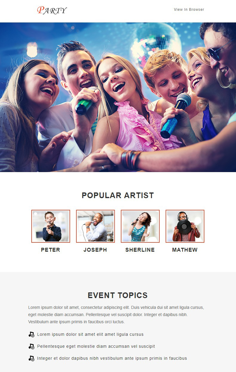 Party - Notification - 5 - Responsive Email Templates