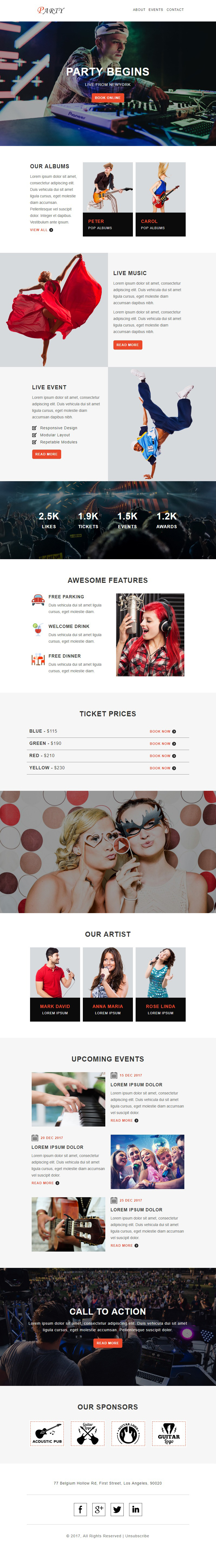 Party - Light Responsive Email Templates