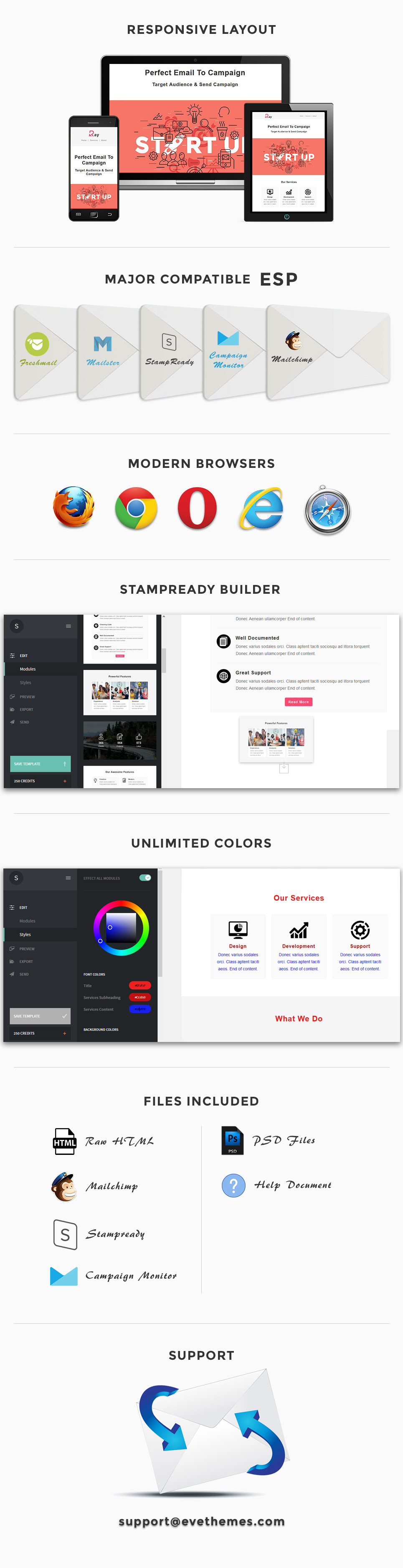 Ray - Responsive Email Template + Stampready Builder
