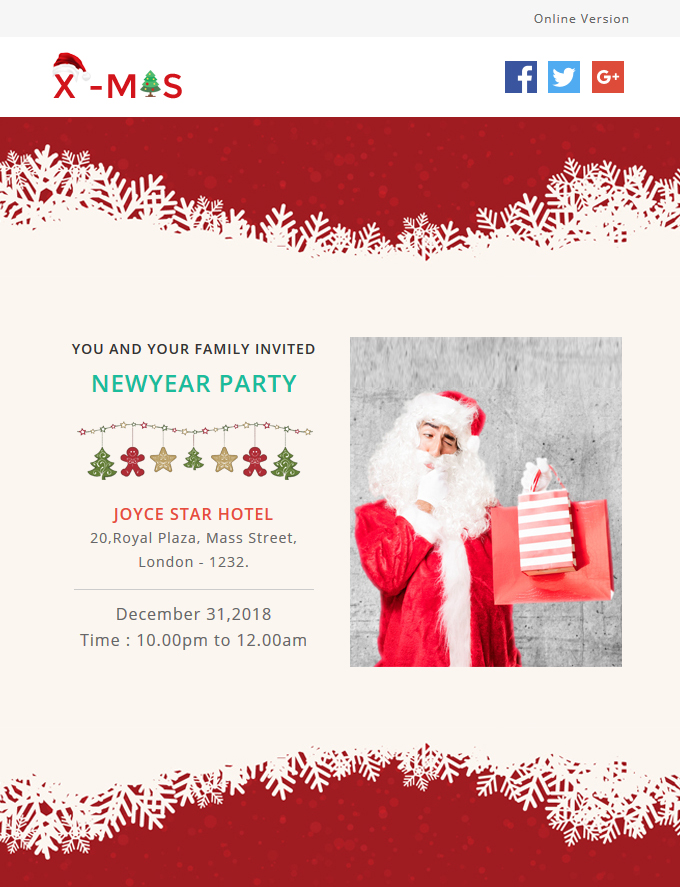 X-mas - Responsive Notification - 10 Templates