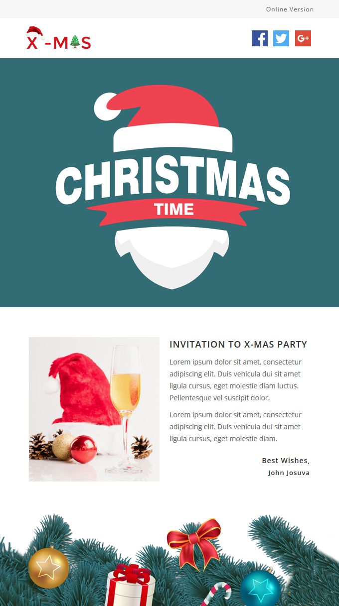X-mas - Responsive Notification - 3 Templates
