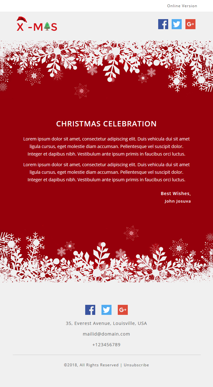 X-mas - Responsive Notification - 4 Templates